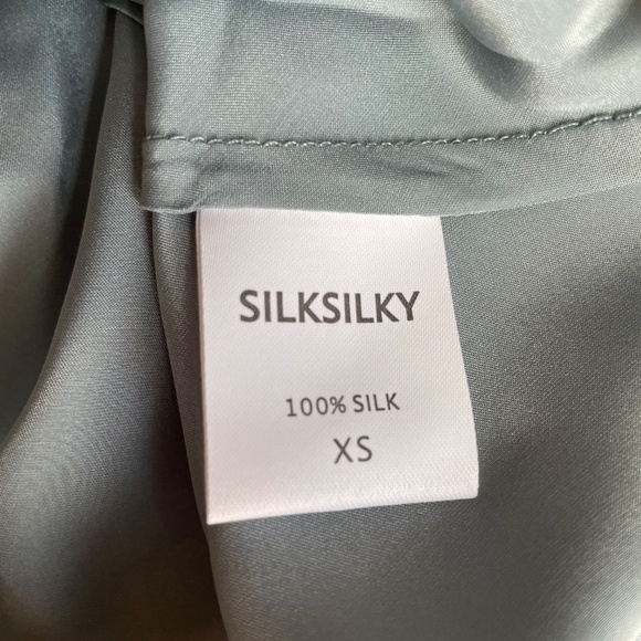 BRAND NEW Grey-blue 100% silk camisole, xs - Picture 3 of 9